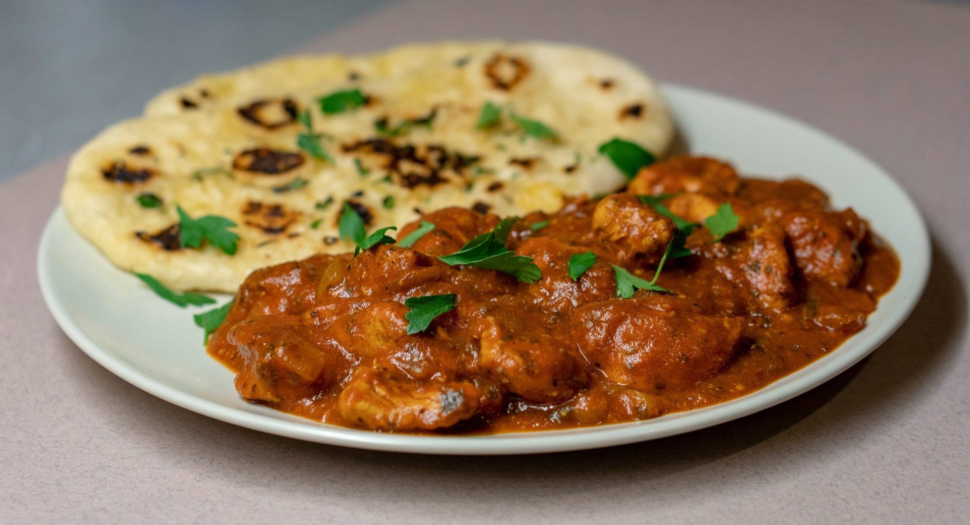 Freshly made roti with meat